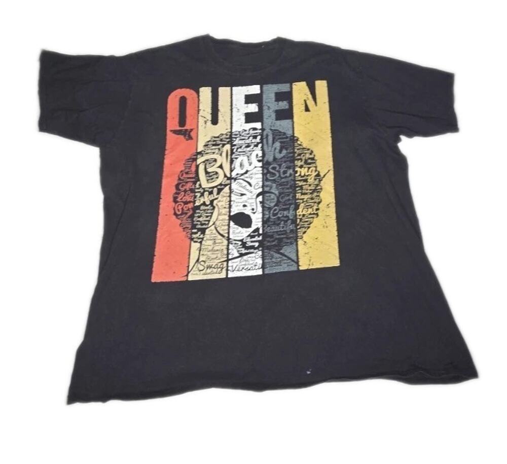 Black Queen T-Shirt Black Pride Celebration Black Women Size Large Heritage